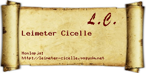 Leimeter Cicelle névjegykártya